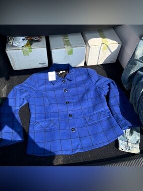 Mens appleseed petites blue suit coat brand new size 12p MEASUREMENTS⬇️⬇️⬇️